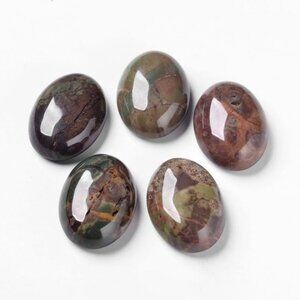 Oval Flower Agate Cabochon 18x25mm